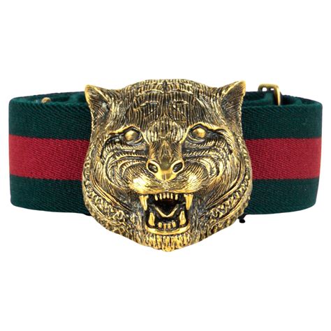 tiger head tiger print gucci belt|Gucci tiger head necklace.